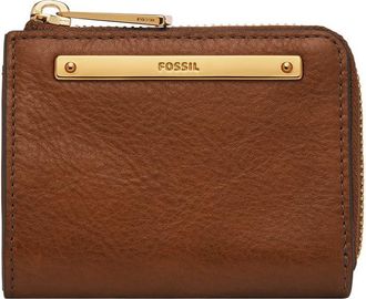 Fossil Women Liza Zip Bifold, Brown, 10.8 cm L x 2.5 cm W x 8.3 cm H