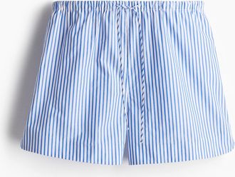 H&M Baumwollshorts mit Kordelzug - Blue