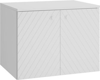Badplaats Badplaats - Mobile lavabo Orlando - 60 x 44 x 46 cm - Bianco lucido - Mobili da parete