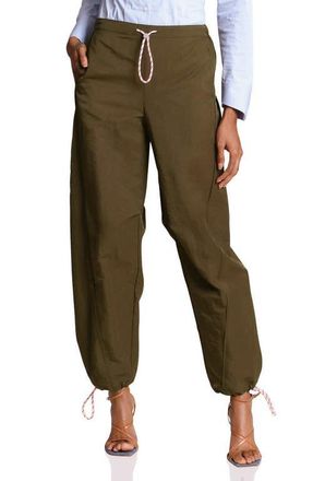 Avec Les Filles Drawcord Barrel Leg Pants in Moss at Nordstrom, Size X-Small