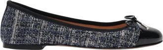 Scarosso Blauwe Tweed Ballerinas met Veters - Dames - Ballerinas - Blauw - 40 EU - Tweed - Schoenen