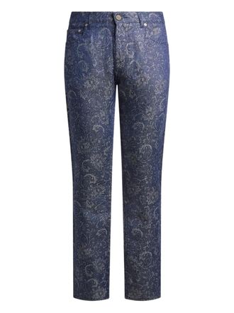 Etro Jeans met paisley-patroon en jacquard - Blauw