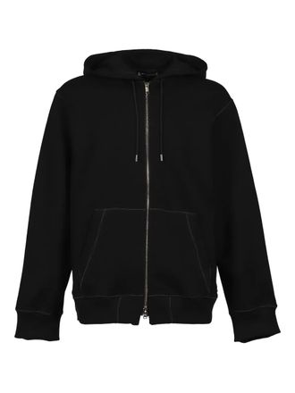 MASTERMIND WORLD skull-embroidered zip-up hoodie - Black
