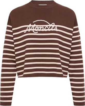 Moncler Moncler Striped Wool Sweater, Women, Brown, Size: Xs