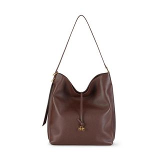 Elisabetta Franchi Tassen, Dames, Bruin, ONE Size, Leer, Boulevard Bucket Bag