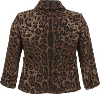 Dolce & Gabbana Womens Brown Virgin Wool Blazer Clothing