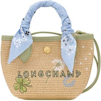 Longchamp Extra Small Le Panier Pliage Envol Crossbody Bag in Almond Green at Nordstrom