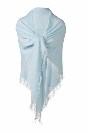 Kinross Cashmere Cashmere Triangle Wrap in Surf at Nordstrom
