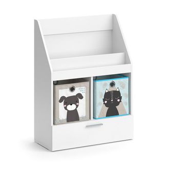 Vicco Estanter&iacute;a Infantil Luigi, Blanco, 72 X 96.2 Cm Con Caj&oacute;n Y 2 Cajas Plegables Opt.3 Vicco