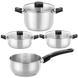 Monix Pack Bater&iacute;a De Cocina Elite Monix M240001/ Cazo &Oslash;14cm/ Ollas &Oslash;24cm/ Cacerolas &Oslash;20 - 24cm/ Acero Inoxidable/ Apta Para Inducci&oacute;n