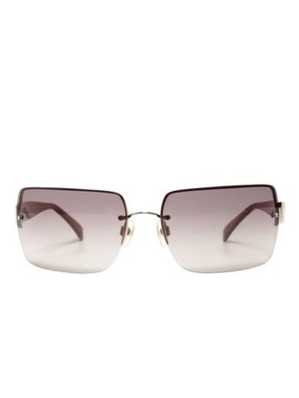 Chanel 2000s rimless sunglasses - Goud