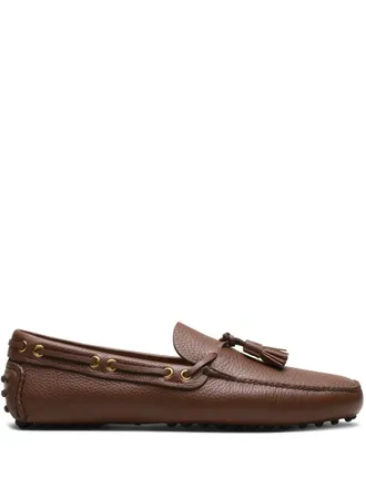 Car Shoe tassel leather driving shoes - men - Rubber/Calf Leather/Calf Leather/Calf Leather - 9 - Brown