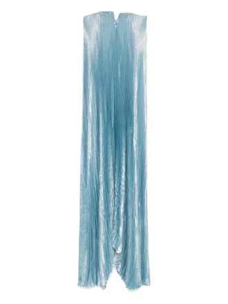 L&rsquo;Id&eacute;e Geplooide avondjurk - Blauw