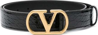 Valentino Garavani Accessoires, Dames, Zwart, 85 CM, Leer, Stijlvolle riem met uniek design