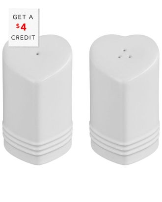 LE CREUSET Heart Salt & Pepper Shakers Set With $4 Credit