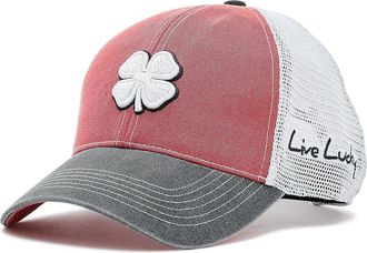 Black Clover Two Tone Vintage 40 Adjustable Hat Baseball Caps White/Red/Navy, Cotton