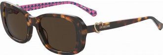 Love Moschino Womens MOL060 55 05L5570 Sunglasses - Brown - One Size