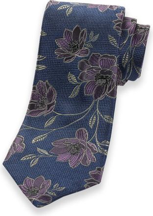 Paul Fredrick Floral Woven Silk Tie