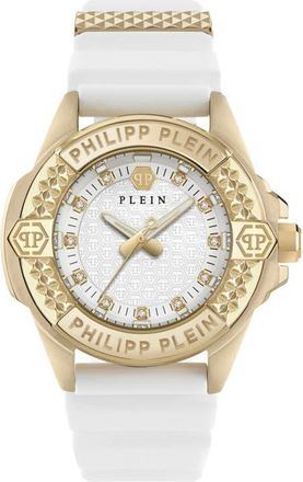 Philipp Plein Plein Majesty Silicone Strap Watch, 38mm in Gold1 at Nordstrom