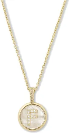 Melinda Maria Baby Love Letters Initial Pendant Necklace in Gold F at Nordstrom