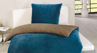 Gözze Wendebettwäsche »Superflausch in Gr. 135x200 oder 155x220 cm« 2 Stk. tlg. Fleece kuschelig warm im Winter, Bettwäsche mit Wendeoptik