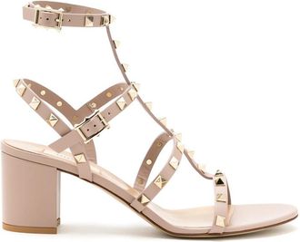 Valentino Garavani Beige Studded Rockstud Heels