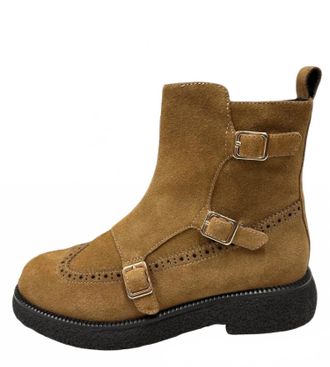 The Flexx Womens Anita Leather Ankle Boot In Tan