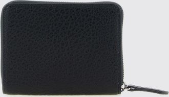 Maison Margiela Grained Leather Zip-Around Wallet with Four Stitches Logo