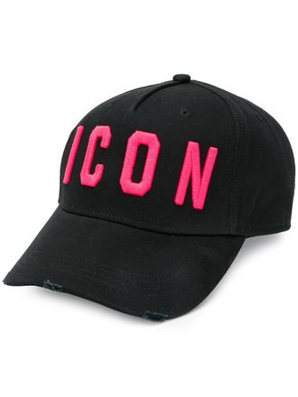 Dsquared2 icon distressed baseball cap - women - Cotton - One Size - Black