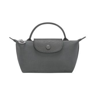 Longchamp Le Pliage One Small Bag - Dames - Tassen - Grijs - Maat: ONE Size Leer