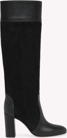 Gianvito Rossi Sheffield Boots in Black Calf And Fabric at Nordstrom, Size 41.5