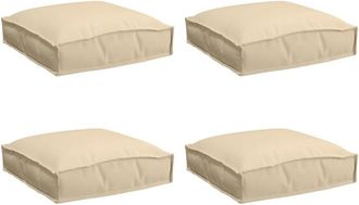 vidaXL Coj&iacute;n De Pal&eacute; Para Asiento 4 Pcs Beige 40 X 40 X 8 Cm Vidaxl