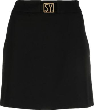 Seventy Zwarte Rok met Gesp - Dames - Korte rokken - Zwart - XS - Rokken