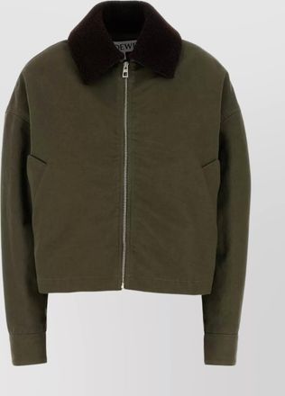 Loewe jacket cotton shearling collar