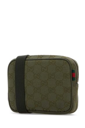 Gucci Mens Olive Green Gg Fabric Crossbody Bag Dvinoldvobvrv Clutch