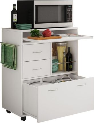 ebuy24 Carrello da cucina vcm Carrello con cassetti e mensola Dimensioni Carrello a rulli ca. a. 86 x l. 70 x p. 40 cm Rollbar Carrello di servizio Kicha