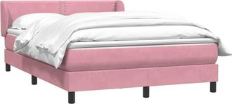 vidaXL Cama Box Spring Con Colch&oacute;n Terciopelo Rosa 160x210 Cm Vidaxl