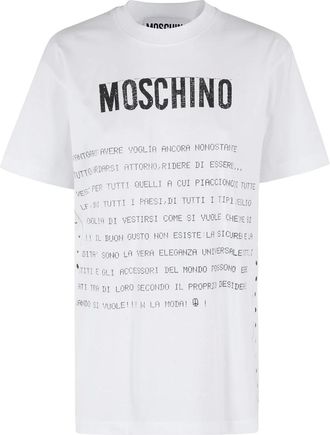 Moschino T-Shirts, female, White, Size: XS Avantgarde T-shirt