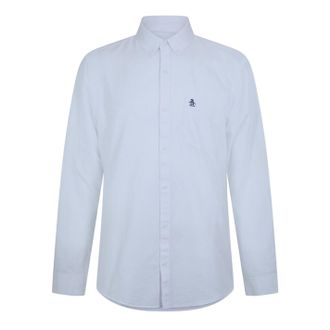 Original Penguin Heren Oxford overhemd met lange mouwen en knoopsluiting (Wit)