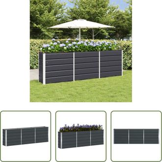vidaXL vidaXL Vaso per giardino - Fioriera Antracite 160 x 40 x 75 cm Acciaio