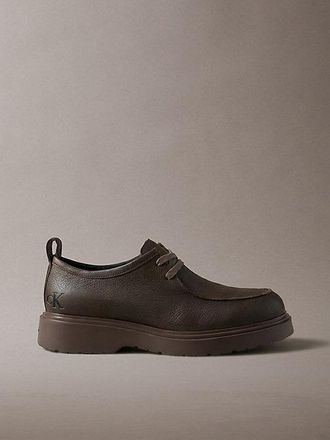 Calvin Klein Zapatos De Piel Con Tacos Cordones Y Puntera Delantal