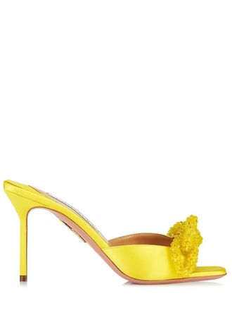 Aquazzura Womens Chain Of Love Sandal In Yellow