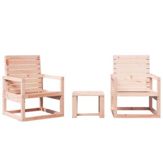 Berkfield Home 3 Piece Garden Lounge Set Solid Wood Douglas in Light Brown