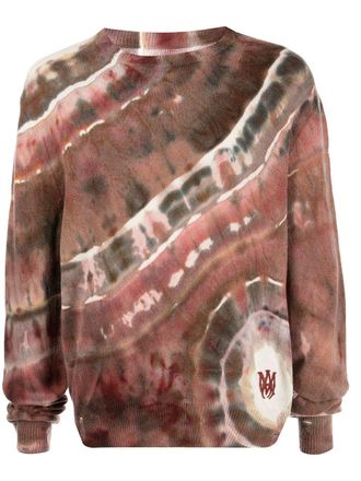 Amiri M.A Tie-Dye cashmere sweater - Red