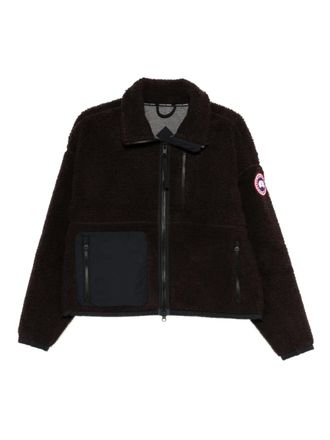 Canada Goose zip-fastening fleece jacket - women - Wool/Polyester/Other Materials/Polyamide - S - Brown