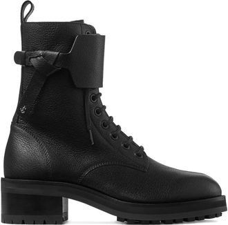 Jimmy Choo London Rosabel Leather Lace-Up Combat Boots Shoes