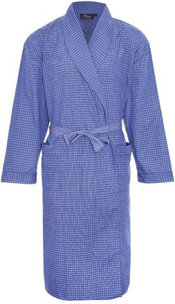 Champion Check Dressing Gown Long Sleeve Pockets Belt Night Casual Mens Regal (UK, Alpha, M, L, Regular, Regular, Blue)