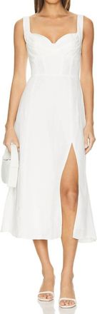 Astr Estella Midi Dress In White