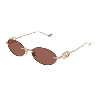 Valentino V Logo Zonnebril - Dames - Accessoires - Geel - Maat: 53 MM Nylon