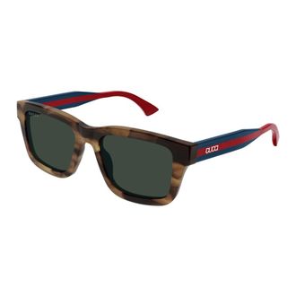 Gucci Rechthoekige Zonnebril - Heren - Zonnebrillen - Bruin - 53 MM - Accessoires